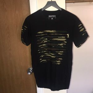 Black camouflage T-shirt